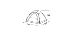 Easy Camp Comet 200 Koepeltent - 2 Personen -Buitenuitrusting 120338 comet 200 drawing perspective2