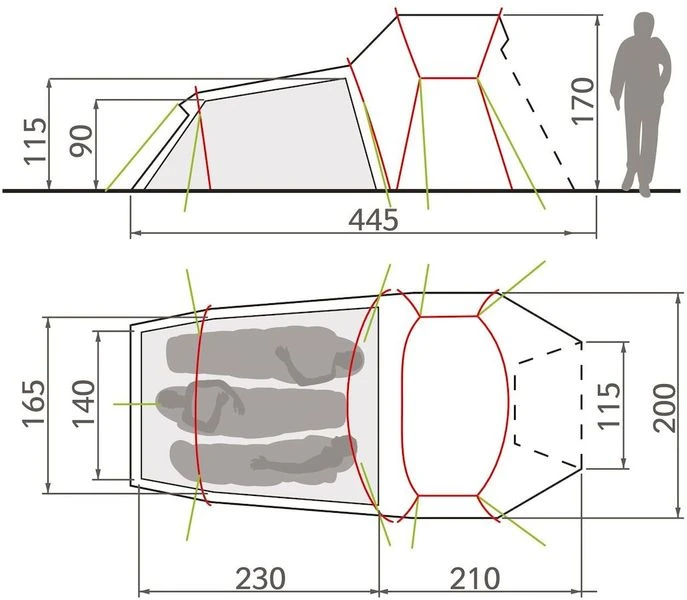 Vaude Chapel L XT Koepeltent - 3 Persoons 7 Vaude Chapel L XT Koepeltent - 3 Persoons - Afbeelding 5