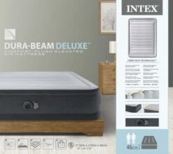Intex Comfort Plush Hoog Luchtbed - Queensize - Ingebouwde Elektrische Pomp -Buitenuitrusting 1689 1900 64414nd pkg 2023 300