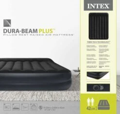 Intex Pillow Rest Raised Luchtbed - Queensize - Ingebouwde Elektrische Pomp -Buitenuitrusting 1810 1900 64124nd pkg 2023 300