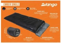 Vango Ember Slaapzak - Zwart 9 Vango Ember Slaapzak - Zwart -Buitenuitrusting 1900 1783 ember single 2 1