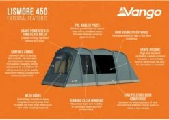 Vango Lismore 450 Tunneltent - 4 Persoons - Groen -Buitenuitrusting 1900 1783 lismore 450 package 3