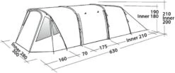 Easy Camp Palmdale 500 LUX Tunneltent - 5 Persoons -Buitenuitrusting 501 1200 120370 palmdale 500 lux drawing perspective2