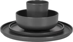 Bo-Camp Patom Melamine Serviesset - 16-delig - Antraciet 11 Bo-Camp Patom Melamine Serviesset - 16-delig - Antraciet -Buitenuitrusting 699 1200 6181462 04