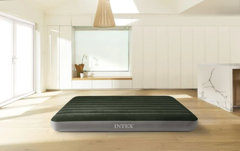 Intex Downy Luchtbed - Tweepersoons - Ingebouwde Voetpomp 4 Intex Downy Luchtbed - Tweepersoons - Ingebouwde Voetpomp - Afbeelding 2