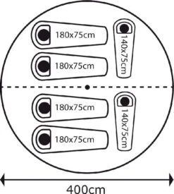 Bo-Camp Urban Outdoor Streeterville Bell Tent - 6 Persoons -Buitenuitrusting 900 825 4472500 08