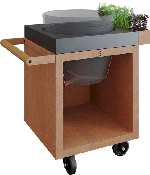 OFYR Kamado Table 65 PRO BBQ Tafel - Corten - Concrete - BGE 3 OFYR Kamado Table 65 PRO BBQ Tafel - Corten - Concrete - BGE