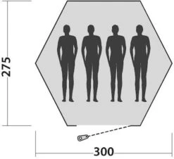 Easy Camp Bolide 400 Tipitent - 4 Personen -Buitenuitrusting 900 983 plattegrond bolide 2
