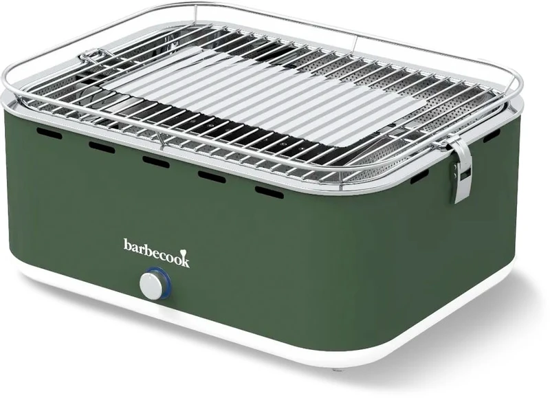 Barbecook Carlo Houtskool Tafelbarbecue - Groen 3 Barbecook Carlo Houtskool Tafelbarbecue - Groen