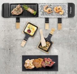 Bestron Raclette/Steengrill - 4 Personen 23 Bestron Raclette/Steengrill - 4 Personen -Buitenuitrusting bestron raclettesteengrill 4 personen 3