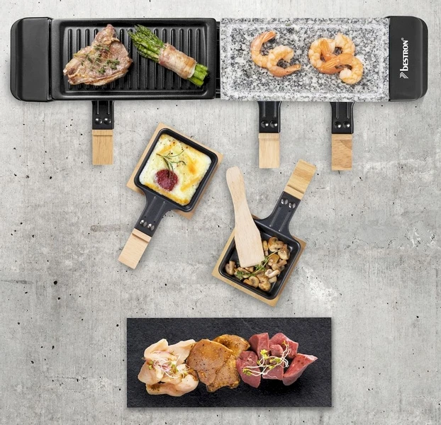 Bestron Raclette/Steengrill - 4 Personen 12 Bestron Raclette/Steengrill - 4 Personen - Afbeelding 10