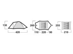 Husky Bizon Koepeltent - 4+ Persoons -Buitenuitrusting bizon afmetingen