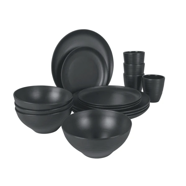 Bo-Camp Orville Melamine Serviesset - 16-delig - Antraciet 3 Bo-Camp Orville Melamine Serviesset - 16-delig - Antraciet
