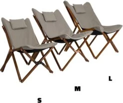 Bo-Camp Urban Outdoor Bloomsbury Vlinderstoel - Beige - M -Buitenuitrusting bo camp bloomsburry relaxstoel m beige 3 1