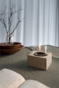 Tenderflame Poppy 14 Tafelhaard - Wit -Buitenuitrusting poppy 14 oak white patina sfeer op maat 3