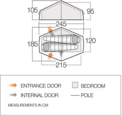 Vango Nevis 200 Tunneltent - 2 Persoons 10 Vango Nevis 200 Tunneltent - 2 Persoons -Buitenuitrusting vango nevis 200 2