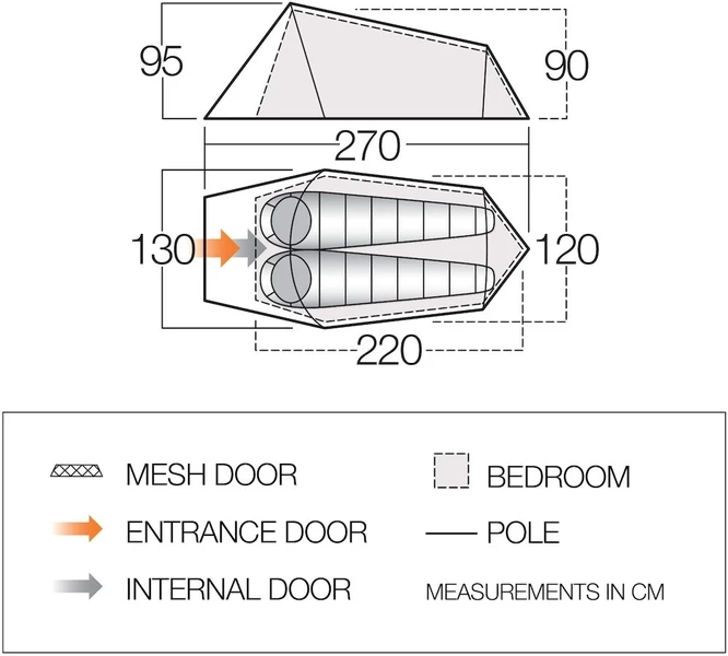 Vango Soul 200 Tunneltent - 2 Persoons 10 Vango Soul 200 Tunneltent - 2 Persoons - Afbeelding 8