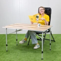 Dometic Zero Light Oak Large Campingtafel - 120 X 70 Cm -Buitenuitrusting zerolightoaklarge 4